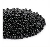 1000Pcs Black Glass Beads for Bracelet Making, Bulk Pieces for Jewelry Crafting & DIY Projects, Small Gems for Bracelets & Creative Designs