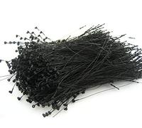 1000pcs Black Plastic Hang Tag String Snap Lock Fastener Hand use Tagging Supplies