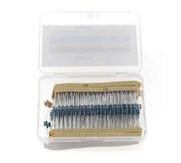 1000Pcs /Box 50 Values 1/4W 1Ω~10MΩ Metal Film Resistor Resistance Assortment Kit Set 1% BIANMTSW
