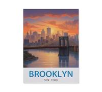 1000Pcs，Brooklyn New York，Jigsaw Adult Decompression Game Puzzle Students Toy for Children Christmas Birthday Gifts-CL386-26x38cm