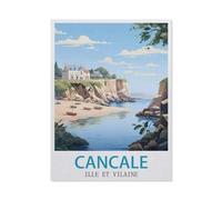 1000Pcs，Cancale Ille-et-Vilaine，Jigsaw Adult Decompression Game Puzzle Students Toy For Children Christmas Birthday Gifts（38x26cm）-GQ3