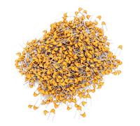 1000Pcs Ceramic Capacitor 0.1uF 104, Monolithic In - Line DC50V ±10% Pin Pitch 5.08mm for Electronic Circuits, Filtering, Coupling and Bypass Applications