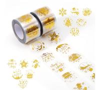 1000pcs Christmas Stickers Roll, Clear Gold Round Decals Transparent Merry Christmas Nativity Envelope Seals Tags Self-Adhesive Happy Holiday Card Label for Xmas Decor Crafts Presents Gift Wrapping