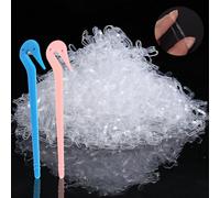 1000Pcs Clear Hair Ties, Elastic Headbands, Elastic Bands, Mini Headbands, Headbands, Rubber Band Soft Elastic Bands With Detachable Hooks For Children'S Hair, Braided Ponytail Hairstyles