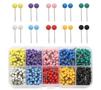 1000Pcs Colored Push Pins, Durable Multi-Purpose Map Tacks/Cork Board & Fabric DIY Drawing Pins, Office & Classroom Essential for World Map & Wall Decor (Multicolor)
