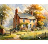 1000pcs Country Style Brick Cottage with Ladder Shutters Funny Jigsaw Perfect for Brain Puzzle Lovers Vibrant Illustrations and Quality Piece Great Gift Idea Wooden Puzzles