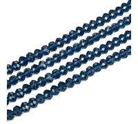 1000pcs Czech Faceted Rondelle Crystal Glass Loose Beads 6mm Spacer Bulk Dark Sapphire Blue for DIY Craft Jewelry Making CCR620
