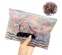 1000pcs Disposable Elastic Hair Bands Colorful Rubber Hair Ties for Girls Kids Rainbow Accessories Soft Fashion Bands for Toddler Infant Children (J, One Size)