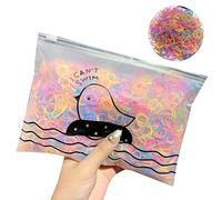 1000pcs Disposable Elastic Hair Bands Colorful Rubber Hair Ties for Girls Kids Rainbow Accessories Soft Fashion Bands for Toddler Infant Children (E, One Size)