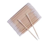 1000pcs Double Side Wood Cotton Swab Microbrush Eyelash Sticks Cleaning Swabs Nails Ear Toothpicks Cosmetic Eye Lash Glue Removing Tools (500PCS)