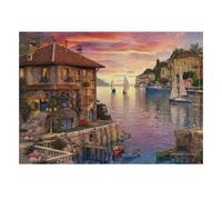 1000Pcs Eco Paper Jigsaw Puzzle, Lake Sunset Boats For Adult Hobby