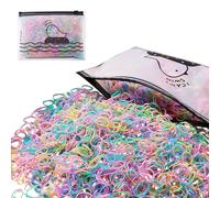 1000Pcs Elastic Hair Bands, Small Hair Elastic Bands, Small Elastics for Kids Hair, Braids Ponytail Hair (Mixed Colours)