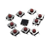 1000PCS Flat Red SMD 5Pin 6x6 Tact Push Button Switch 6 * 6 * 3.1MM Micro Switch 6x6x3.1mm