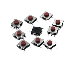 1000PCS Flat Red SMD 5Pin 6x6 Tact Push Button Switch 6 * 6 * 3.1MM Micro Switch 6x6x3.1mm