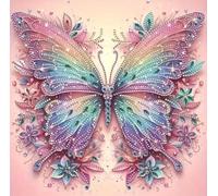 1000pcs Fun Jigsaw Puzzle for Adults Fantasy Crystal Butterfly Beautiful Jewels of The Fluttering Wings Colorful Wings Flower Puzzles as Home Decor