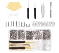 1000pcs Glasses Repair Kit,Glasses Repair Kit with Screws and Screwdriver with Mini Screwdriver, Screws Nuts, Glasses Cloth, Silicone Nose Pads, Tweezer
