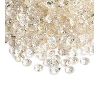 1000pcs Glitter Flatback Rhinestones Gems 6mm Champagne Gold Resin Crystal Rhinestones Gems for Nail Art/Face Decor/Craft
