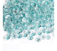 1000pcs Glitter Flatback Rhinestones Gems 6mm Peacock Blue Resin Crystal Rhinestones Gems for Nail Art/Face Decor/Craft