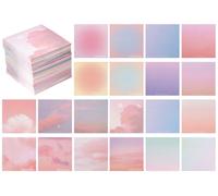 1000pcs Gradient Sticky Notes, ZODKSNO 8x8cm Multicolor Self-Adhesive Tabs 20 Packs Small Memo Pad for Office School Home