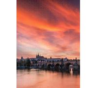 1000pcs Great Jigsaw Puzzles for Adults Charles Bridge at Sunset Colorful Sky Prague Czech Republic Prague Old Puzzles for Adults Toys Gift Family Decoration Kids Puzzles