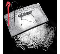 1000Pcs Hair Elastic Bands,Elastic Hairs Bands with Removal Hook and 2 Braid Tools,Small Elastic Bands for Hair,for Kids Hair Braiding,Wedding Hairstyle,Hair-Accessory