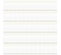 1000Pcs Hang Tag String, 10cm/3.94in Hang Tag Fasteners Polyester Strings with Safety Pin and Barb Rope Ties for Clothes Shoes Bag Luggage (White Satin Ribbon with Gold Brooch)