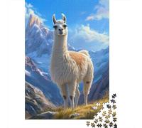 1000pcs Jigsaw Puzzle for Family Llama Mountain Nature Challenging