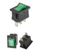 1000Pcs KCD1 21X15mm 6A/250V 10A/125V Car Rocker Switch Black Red Green Power Button Boat Switch With Light 2Pin 3Pin 4Pin 6Pin IDGTTLDF(Green Light 3Pin,10000 PCS)