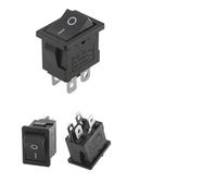 1000Pcs KCD1 21X15mm 6A/250V 10A/125V Car Rocker Switch Black Red Green Power Button Boat Switch With Light 2Pin 3Pin 4Pin 6Pin IDGTTLDF(Black 4Pin,10000 PCS)