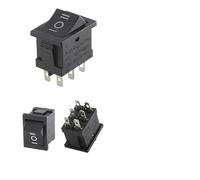 1000Pcs KCD1 21X15mm 6A/250V 10A/125V Car Rocker Switch Black Red Green Power Button Boat Switch With Light 2Pin 3Pin 4Pin 6Pin IDGTTLDF(Black 6Pin ON-OFF-ON,2000 PCS)