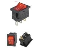 1000Pcs KCD1 21X15mm 6A/250V 10A/125V Car Rocker Switch Black Red Green Power Button Boat Switch With Light 2Pin 3Pin 4Pin 6Pin IDGTTLDF(Red Light 3Pin,10000 PCS)