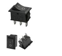 1000Pcs KCD1 21X15mm 6A/250V 10A/125V Car Rocker Switch Black Red Green Power Button Boat Switch With Light 2Pin 3Pin 4Pin 6Pin IDGTTLDF(Black 3Pin,2000 PCS)