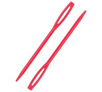 1000Pcs Large Eye Plastic Sewing Needles Plastic Sewing Needles, Yarn Thread Knitting Sewing Needle for Sewing Craft and Kids DIY(red)