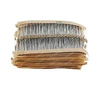 1000pcs/lot 1/4W resistors assorted kit 0.25W Carbon Film resistance set 2.2 ohm -2.2 M Assortment resistor package CZAOINCU