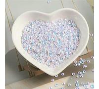 1000Pcs/Lot 3/4mm Middle Hole Needle Concave Sequins PVC Paillettes DIY Craft Wedding Sewing Handmade Accessories-GL white-4mm