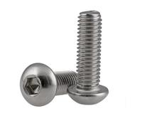 1000pcs/lot M1.6 M2 M2.5 M3 M4 M5 Stainless Steel 304 ISO7380 Head Hexagon Socket Button Head Cap Screws(10mm)