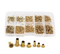 1000Pcs M0.9 M1.3 M1.5 M1.7 Mix Set Tubular Rivets Double-sided Circuit Board PCB Nails Copper Hollow Rivet Nuts Kit