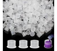 1000pcs Medium Tattoo Ink Caps Disposable Tattoo Ink Cups with Base Plastic Pigment Caps Cups Permanent Makeup Container Cups for Tattoo Ink