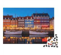 1000pcs Mini Puzzle For Adults Boats Buildings Night Premium Paper