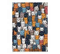 1000pcs Mini Puzzle For Adults Cats Animals Pattern Birthday Gift | 52x38cm Cardboard Living Room Decor Durable Structure Friend Gift Mind Relaxation