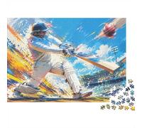 1000pcs Mini Puzzle For Adults Cricket Stadium Bat | 38x26cm Cardboard Home Decor Durable Structure Birthday Gift Stress Relief