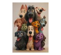 1000pcs Mini Puzzle For Adults Dogs Cartoon Art