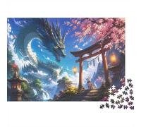 1000pcs Mini Puzzle For Adults Dragon Gate Cherry | 38x26cm Cardboard Living Room Decor Durable Structure Friend Gift Brain Training