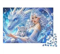 1000pcs Mini Puzzle for Adults Dragon Woman Snow | 52x38cm Cardboard, Puzzle Assembly, Teens, Living Room Decor, Perfect Interlocking