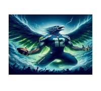 1000pcs Mini Puzzle For Adults Eagle Football Crowd Challenging | 70x50cm Cardboard Living Room Decor Durable Structure Friend Gift Brain Training