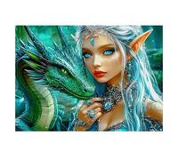 1000pcs Mini Puzzle For Adults Elf Dragon Forest Challenging | 52x38cm Cardboard Home Decor Durable Structure Birthday Gift Stress Relief