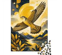 1000pcs Mini Puzzle For Adults Falcon Mountain Sun Challenging | 70x50cm Cardboard Living Room Decor Durable Structure Friend Gift Mind Relaxation