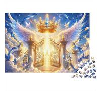 1000pcs Mini Puzzle For Adults Gate Crown Wings Challenging | 38x26cm Cardboard Living Room Decor Durable Structure Friend Gift Brain Training