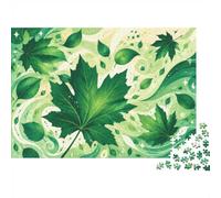 1000pcs Mini Puzzle For Adults Leaf Nature Art | 38x26cm Cardboard Home Decor Smooth Surface Birthday Gift Mind Relaxation