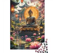 1000pcs Mini Puzzle For Adults Lotus Lantern Temple